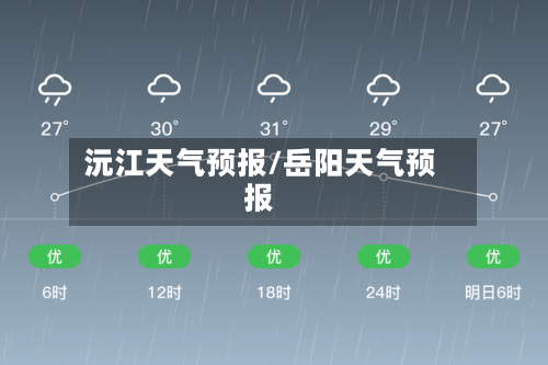 沅江天气预报/岳阳天气预报-第1张图片