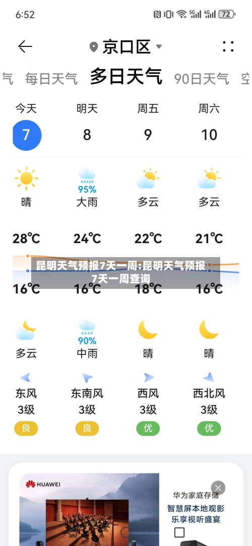 昆明天气预报7天一周:昆明天气预报7天一周查询-第1张图片