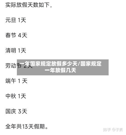 一年国家规定放假多少天/国家规定一年放假几天-第1张图片