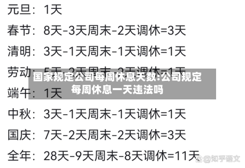国家规定公司每周休息天数:公司规定每周休息一天违法吗-第1张图片