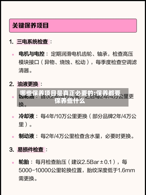 哪些保养项目是真正必要的:保养都要保养些什么-第1张图片