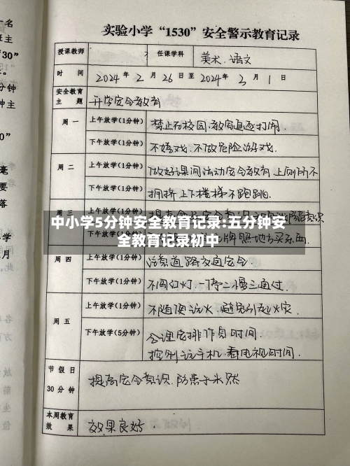 中小学5分钟安全教育记录:五分钟安全教育记录初中-第1张图片