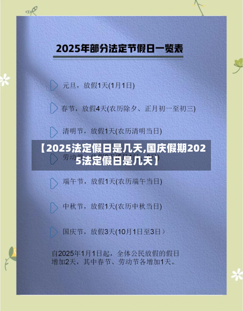 【2025法定假日是几天,国庆假期2025法定假日是几天】-第1张图片