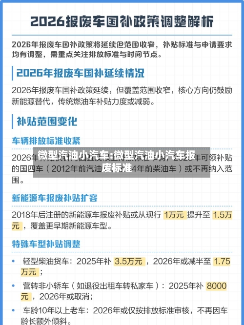 微型汽油小汽车:微型汽油小汽车报废标准-第1张图片