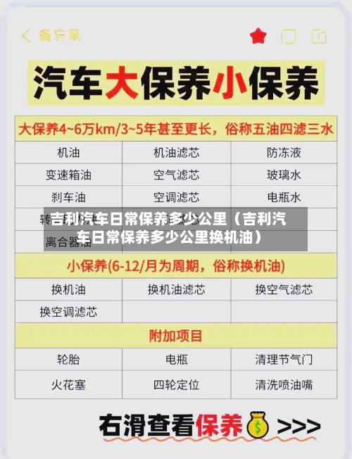 吉利汽车日常保养多少公里（吉利汽车日常保养多少公里换机油）-第1张图片