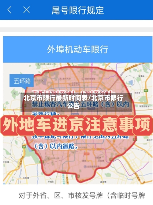 北京市限行最新时间表/北京市限行公告-第1张图片