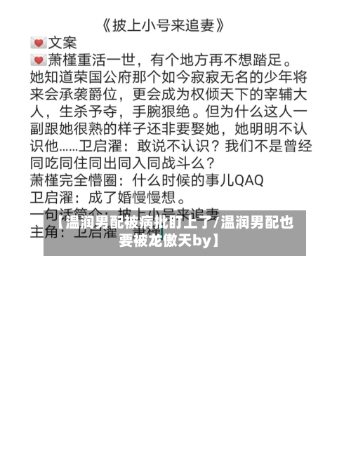 【温润男配被病批盯上了/温润男配也要被龙傲天by】-第1张图片