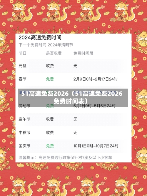 51高速免费2026（51高速免费2026免费时间表）-第1张图片