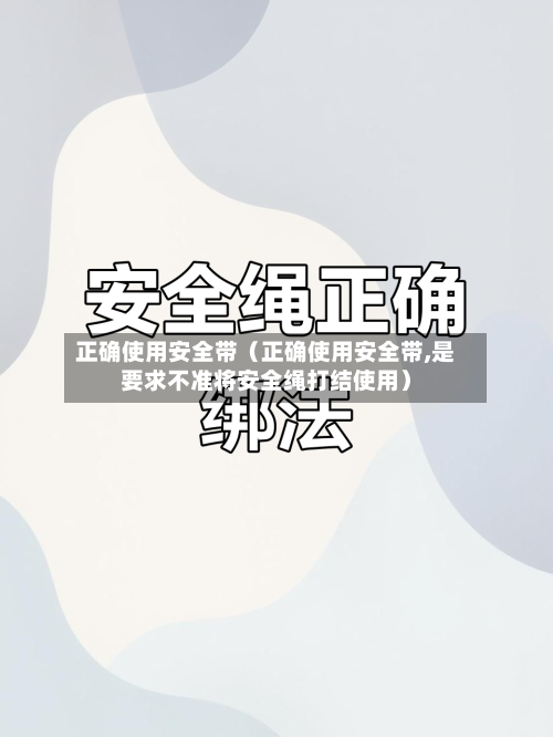 正确使用安全带(正确使用安全带,是要求不准将安全绳打结使用)-第1张图片