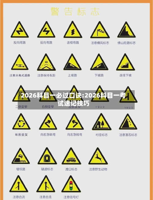 2026科目一必过口诀:2026科目一考试速记技巧-第1张图片