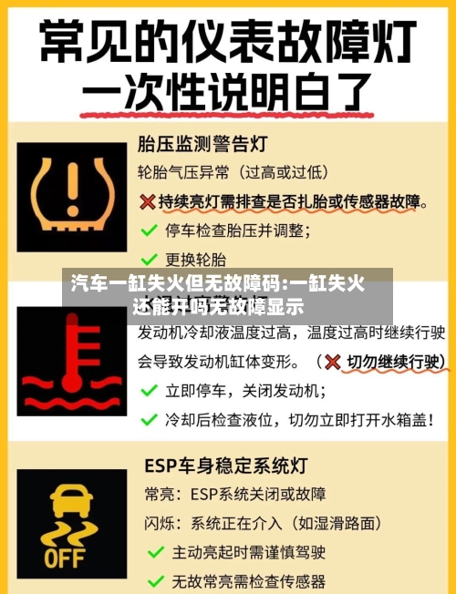 汽车一缸失火但无故障码:一缸失火还能开吗无故障显示-第1张图片