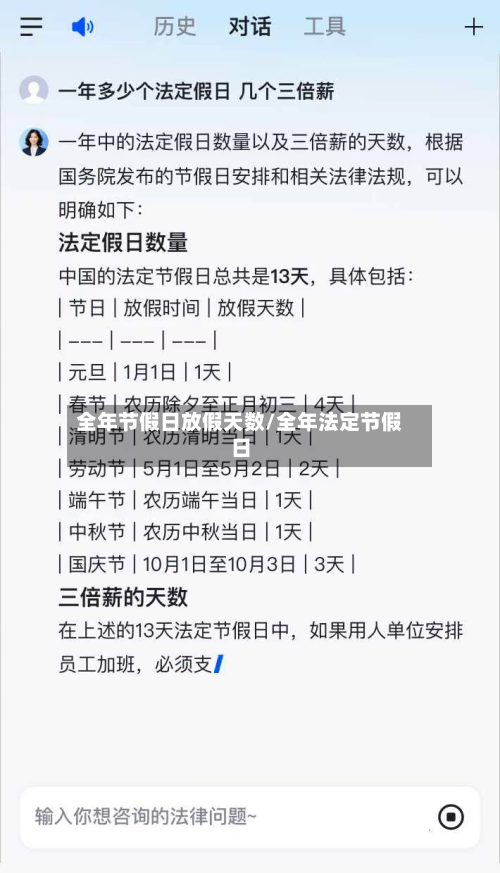 全年节假日放假天数/全年法定节假日-第1张图片