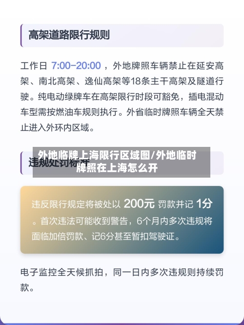 外地临牌上海限行区域图/外地临时牌照在上海怎么开-第1张图片