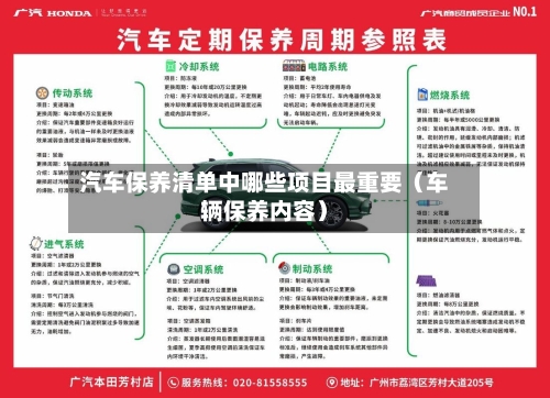 汽车保养清单中哪些项目最重要（车辆保养内容）-第1张图片