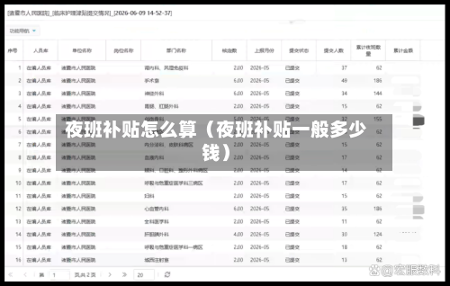 夜班补贴怎么算(夜班补贴一般多少钱)-第1张图片