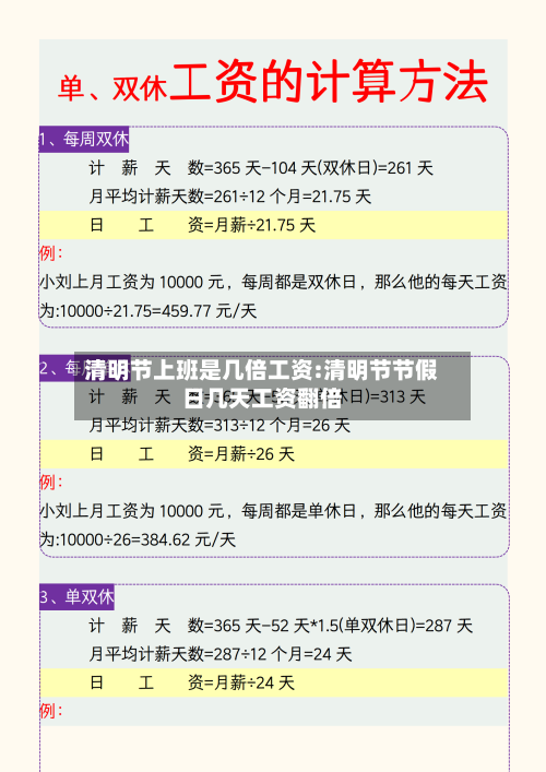 清明节上班是几倍工资:清明节节假日几天工资翻倍-第1张图片