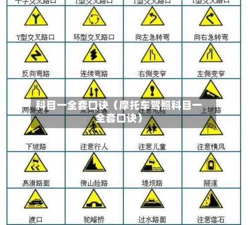 科目一全套口诀（摩托车驾照科目一全套口诀）-第1张图片