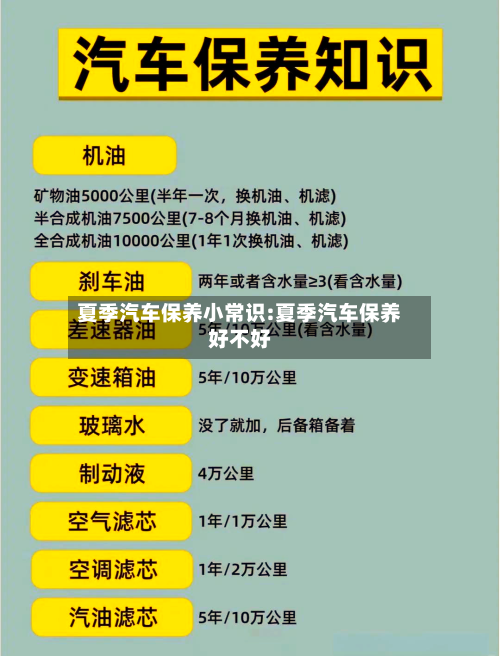 夏季汽车保养小常识:夏季汽车保养好不好-第1张图片